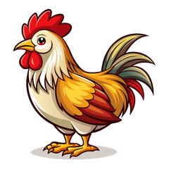 Rooster Vector Illustration &ndash; Farm Bird Clipart for Crafts, Decor, and Kids Projects