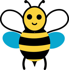 Obraz premium Modern professional bee logo vector design, bee silhouette cut out vector sticker with Simple Geometric Design of bee emblem design Mascot Creative Design