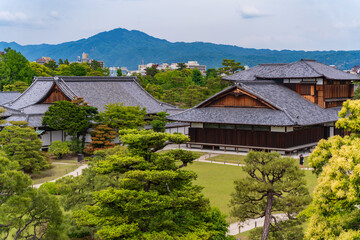Nijo Castle, a castle built by Tokugawa Ieyasu in Kyoto, Japan