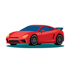 Hyperrealistic Cars – Vector Icon on White Round Background