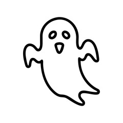 Elegant black silhouette ghost design element perfect for logo creation branding projects and stylish graphic design applications offering scalability and adaptability.