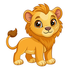 Cute Baby Lion Vector – Jungle Animal Illustration for Kids