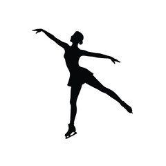 Figure Skater Spin Vector Illustration