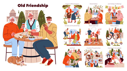 Seniors Enjoying Time and Sharing Life Experiences