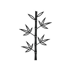 Bamboo Leaves Vector Silhouette