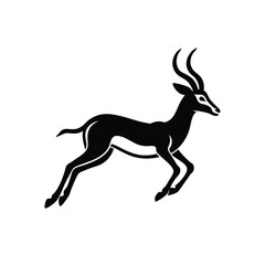 Gazelle Savanna Vector Black and White