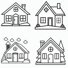 Fototapeta premium house icons set