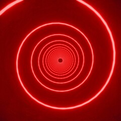 red lighting with empty tunnel space, 3d rendering sci-fi concept