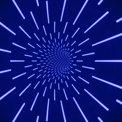 blue lighting with empty tunnel space, 3d rendering sci-fi concept