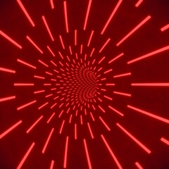 red lighting with empty tunnel space, 3d rendering sci-fi concept