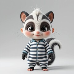 Dreamy Stripes: The Sleepy Skunk