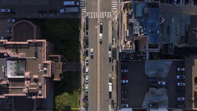 Breathtaking aerial shots of the iconic downtown skyline of San Francisco, vividly showcasing its highrise buildings and the vibrant urban landscape that characterizes this beloved city