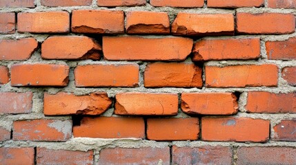 Obraz premium Close up of an old weathered brick wall structure