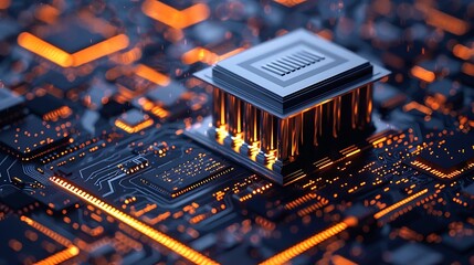 close up of electronic circuit board