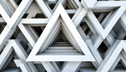 Intricate geometric design of overlapping triangles.