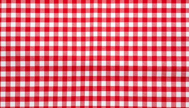 Red picnic cloth pattern wallpaper background.Kitchen menu backdrop. Retro fabric surface transparent.