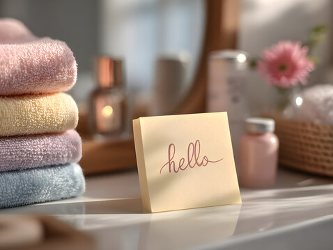 daily affirmation sticky note in pastel tone gent