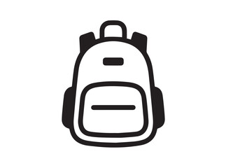 Backpack icon in trendy outline style design. Vector graphic illustration. Backpack icon for website design, logo, app, and ui. .EPS 10	
