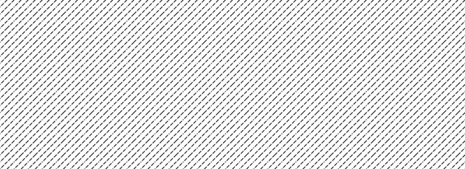 Seamless dot diagonal line pattern. Repeated slash dashed lines background. Black and white angled linear wallpaper. Abstract tilted slanted stripes backdrop. Repeating oblique strip texture. Vector