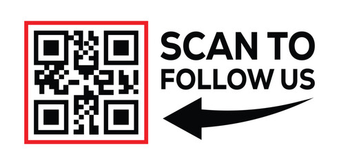 Scan QR code icon. Digital scanning qr code. QR code scan for smartphone. Scan Here text on top of the qr code