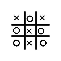 Tic tac toe xox game icon. Decorative xox game Sign crosees and circles. vector illustration