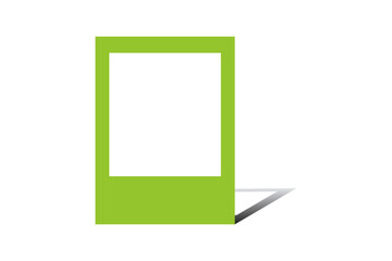 Polaroid card blank on white background
