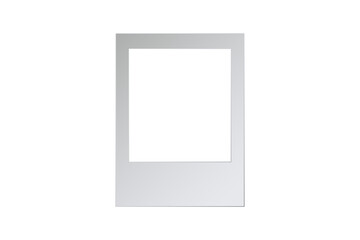 Polaroid card blank on white background
