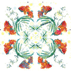 蛍と金魚の曼荼羅
Mandala of Fireflies and Goldfish