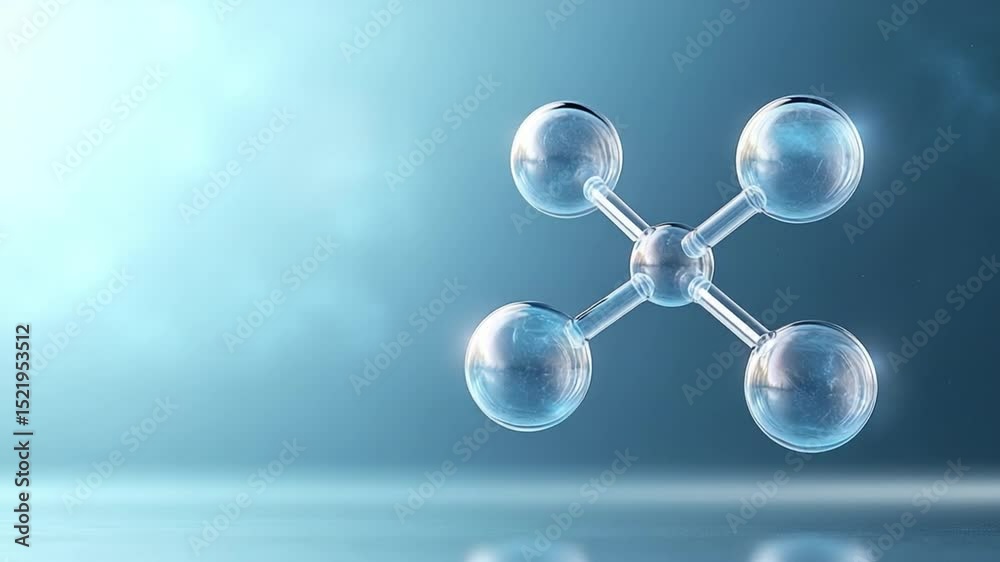 Aufkleber molecular innovation: a captivating, digitally rendered molecular structure. delicate spheres of lig