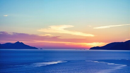 Fototapeta premium sunset over the sea