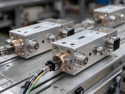 Servo actuator modules with encoder cable harness