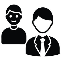 salesperson element isolated customer avatar on white background