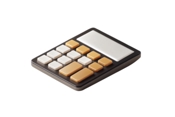 Calculator on transparent background

