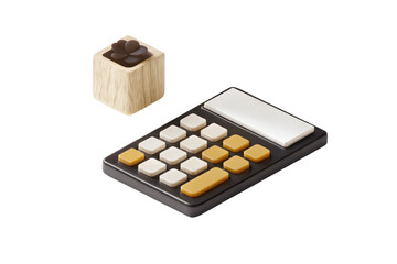 Calculator on transparent background

