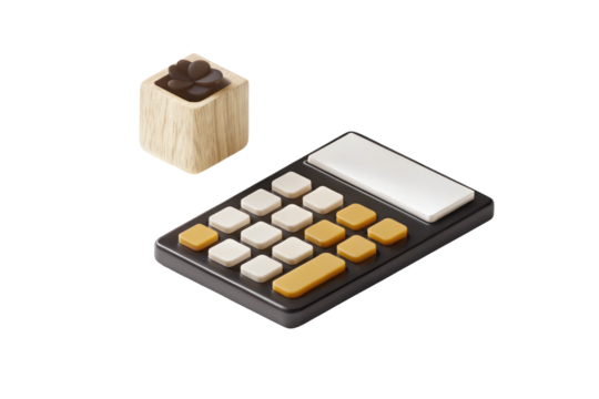 Calculator on transparent background

