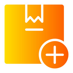 Fototapeta premium add package gradient icon