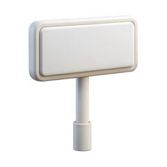 Fototapeta premium Blank white signpost isolated on transparent background