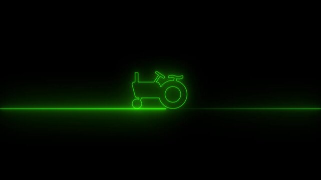 Colorful animated tractor icon perfect for social media. Ideal for farming content, agricultural promotions, or rural-themed posts. Eye-catching and easily shareable.