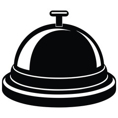 receptionist element isolated desk bell on white background