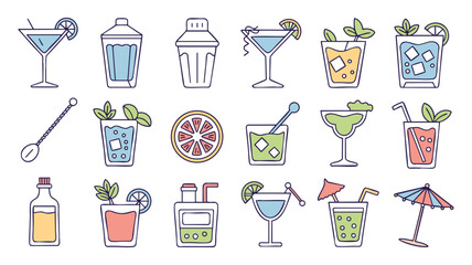 Cocktail Icons: 24 Pixel-Perfect Drink Illustrations for Your Designs