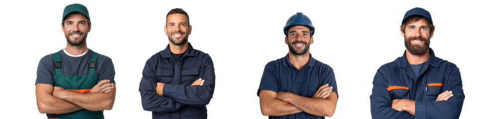 Professional electrician smiling at camera isolated on white or transparent background white or transparent 42580628 1