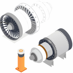 vector illustration of a power supply