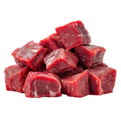 Fototapeta premium Pile Beef Cubes Photo Stock PNG Transparent