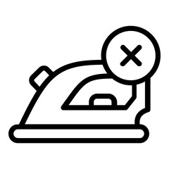 do not iron icon line