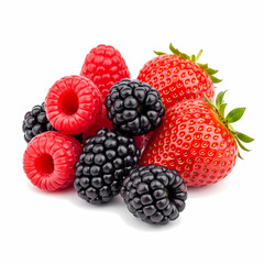 raspberries and blackberries
