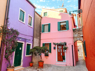 Colorful Houses in Burano Venice