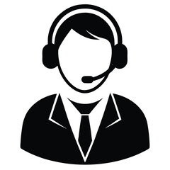 Call center agent element isolated call center software screen on white background