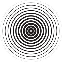 Radar icon isolated on transparent background. Sonar sound wave symbol