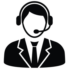 Call center agent element isolated call center software screen on white background
