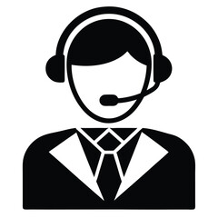 call center agent element isolated email inbox on white backgroound